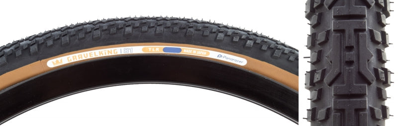 GravelKing X1 Tire - 700 x 45 Tubeless Folding Black/Brown - Bicycle Warehouse