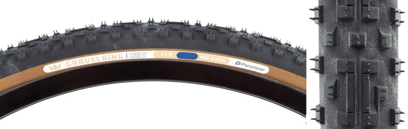 GravelKing EXT Tire - 700 x 38 Tubeless Folding Black/Brown - Bicycle Warehouse
