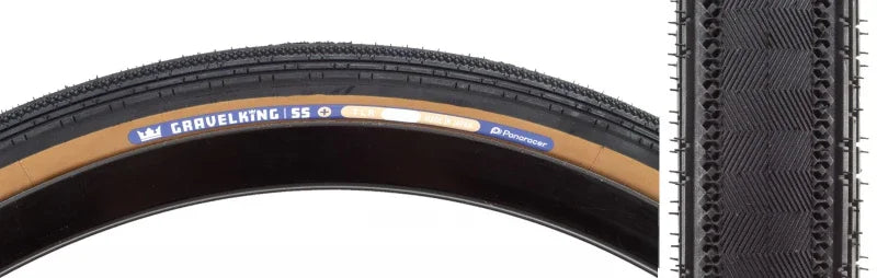 GravelKing SS Plus Tire - 700 x 35 Tubeless Folding Black/Brown - Bicycle Warehouse