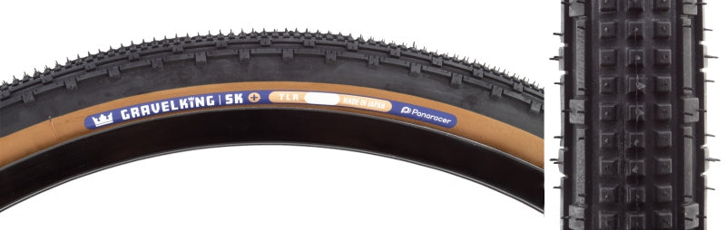 GravelKing SK Plus Tire - 29 x 2.10 Tubeless Folding Black/Brown - Bicycle Warehouse