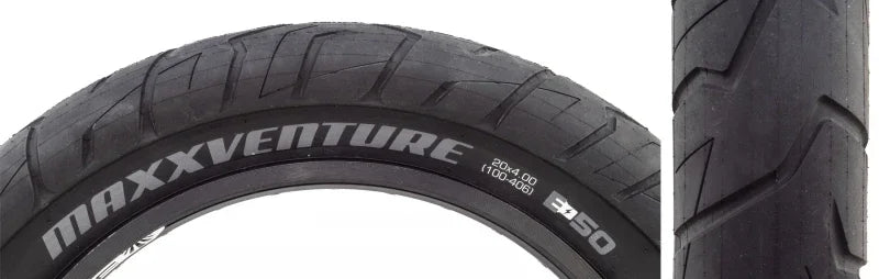 MaxxVenture Tire - 20 x 4.00 Clincher Wire Black Ebike E-50 - Bicycle Warehouse