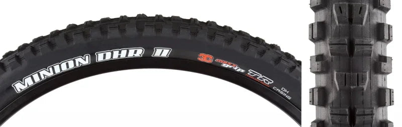 Minion DHR II Tire - 29 x 2.5 Tubeless Folding Black 3C MaxxGrip DH - Bicycle Warehouse