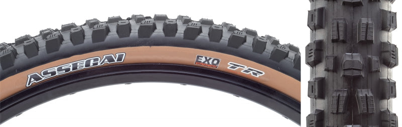 Assegai Tire - 29 x 2.6 Tubeless Folding Black/Tan EXO - Bicycle Warehouse