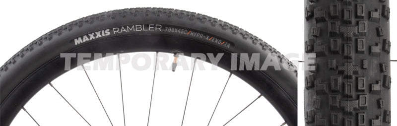 Maxxis Rambler Tire - 700 x 45 Tubeless Folding Black/Tan HYPR-X EXO - Bicycle Warehouse