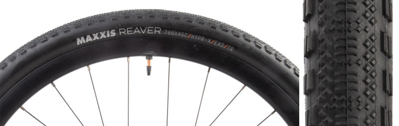 Maxxis Reaver Tire - 700 x 45 Tubeless Folding Black HYPR-X EXO - Bicycle Warehouse