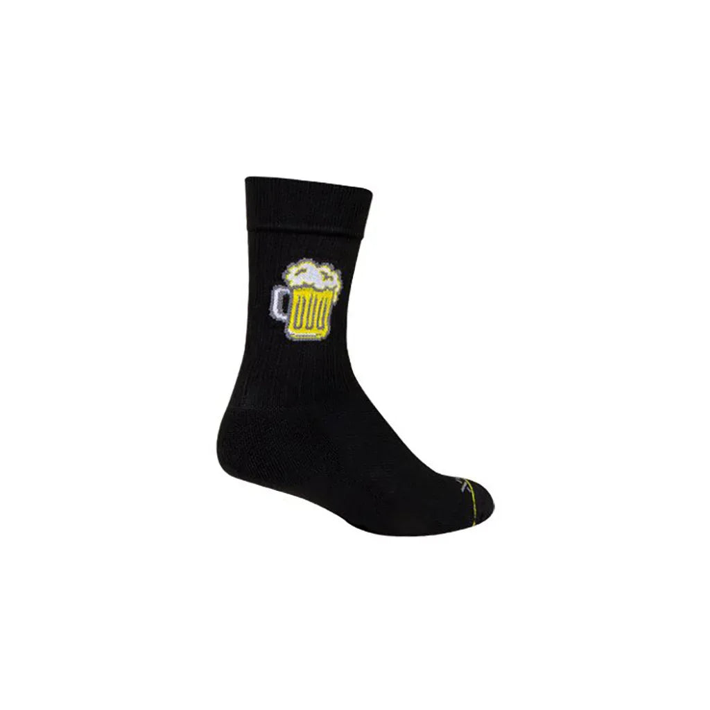 Sockguy SGX Trailhead Brewski 7" Socks 5-9 Black - Bicycle Warehouse