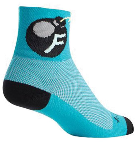 Sockguy FBomb Socks 9-13 Blue/Black - Bicycle Warehouse