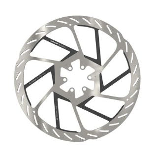 Bicycle Warehouse ROTOR SRAM HS2- 200MM, 6B, ROUNDED SL/BK - Brake Rotors - Bicycle Warehouse
