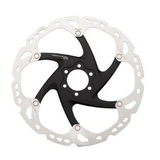 Shimano Deore XT SM-RT86-L Disc Brake Rotor - 203mm, 6-Bolt, Silver/Black - Brakes - Bicycle Warehouse