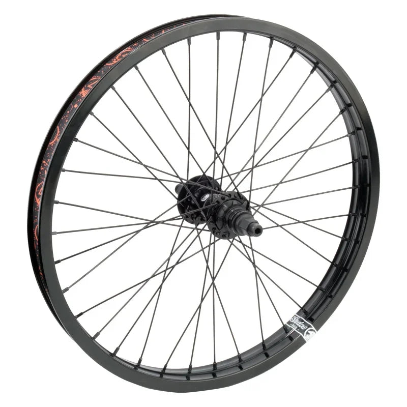 Symbol Rear Wheel - 20" 14 x 110mm RHD 9T 36H Black - Bicycle Warehouse