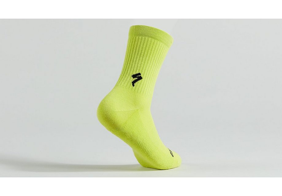 Specialized cotton tall sock hyper green xl - Bicycle Warehouse