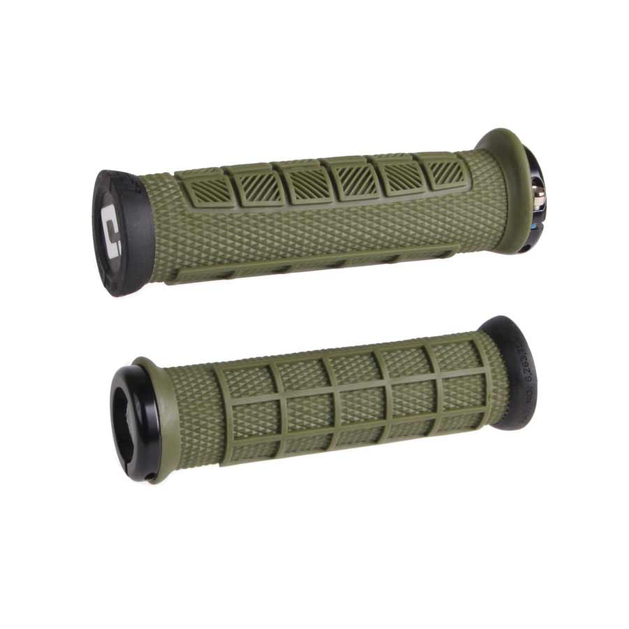 Elite Pro V2.1 Grips - Green/Black Lock-On - Bicycle Warehouse