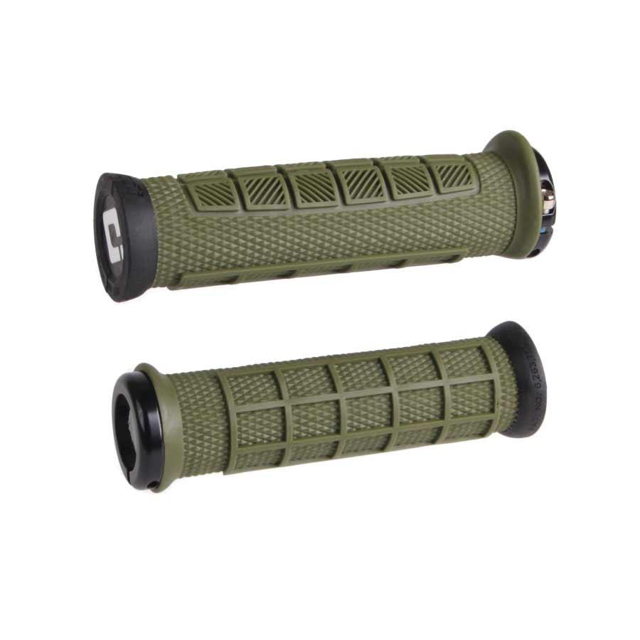 Elite Pro V2.1 Grips - Green/Black Lock-On - Bicycle Warehouse