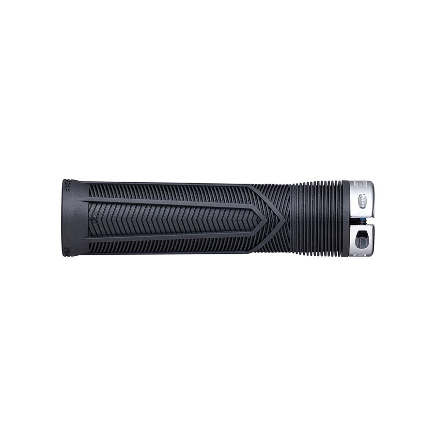 RaceFace Chester Grips - Lock-On Black/Silver 31mm - Bicycle Warehouse