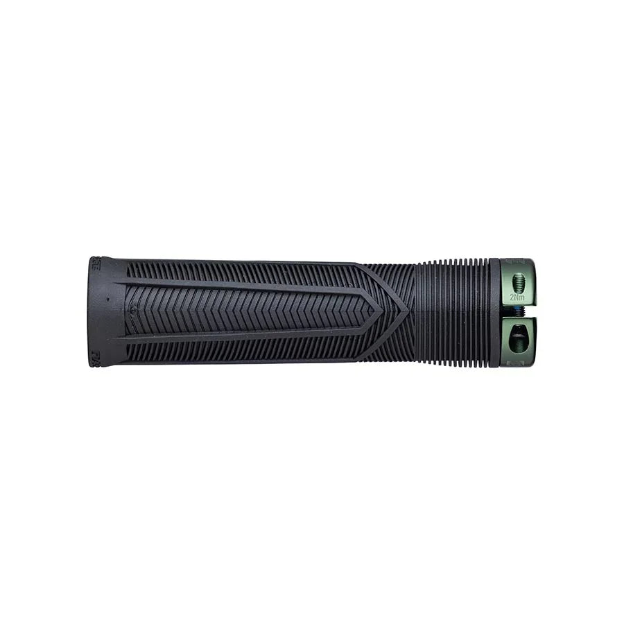 RaceFace Chester Grips - Lock-On Black/Green 31mm - Bicycle Warehouse