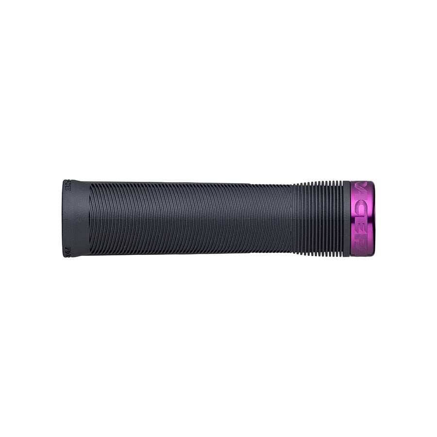 RaceFace Chester Grips - Lock-On Black/Purple 34mm - Bicycle Warehouse