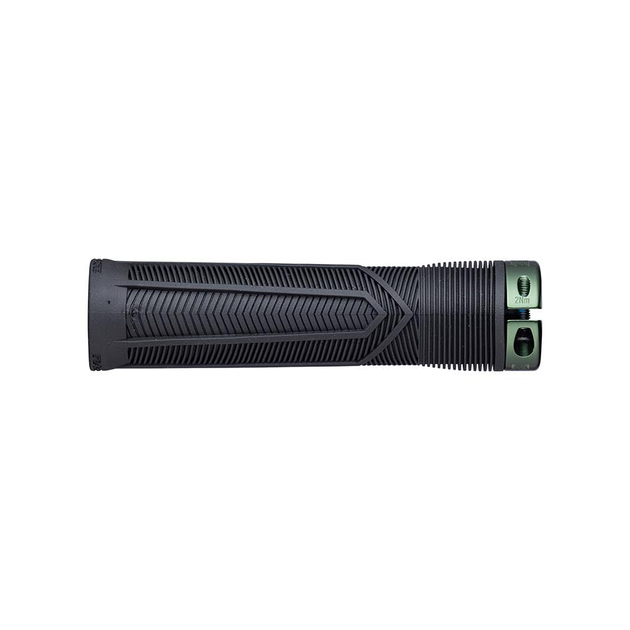 RaceFace Chester Grips - Lock-On Black/Green 34mm - Bicycle Warehouse
