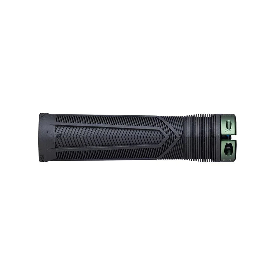 RaceFace Chester Grips - Lock-On Black/Green 34mm - Bicycle Warehouse