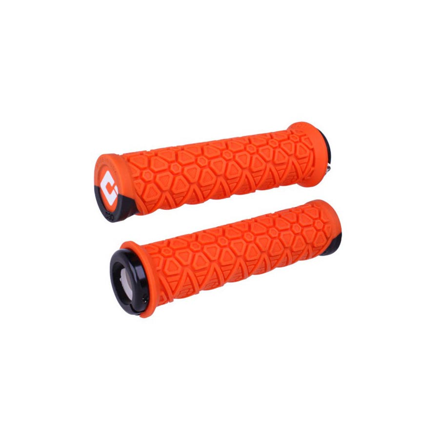 Vanquish V2.1 Grips - Orange Lock-On - Bicycle Warehouse