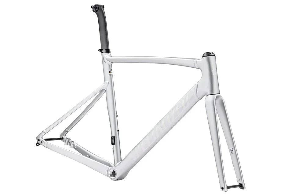 Specialized allez sprint frmset satin silver dust/gloss transparent decals 61 - Bicycle Warehouse