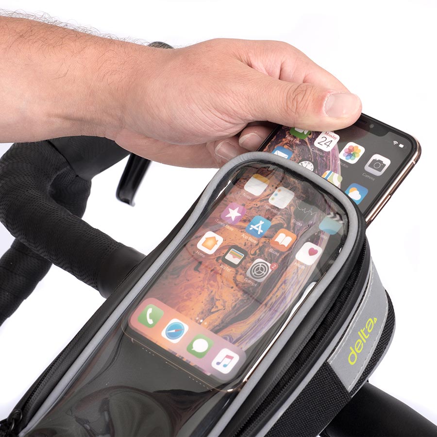 Delta Stem Phone Bag 1.5L Black - Bicycle Warehouse