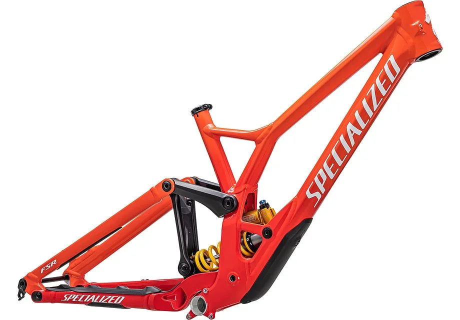 Specialized demo race frm frame gloss fiery red / vivid red fade / white s2 - Bicycle Warehouse