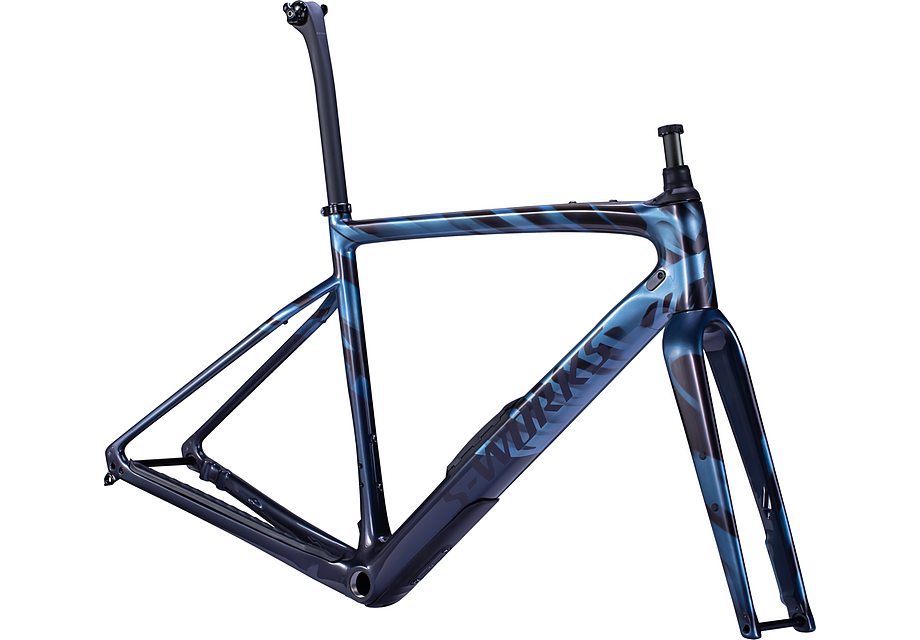Specialized diverge S-Works frmset gloss light silver/dream silver/dusty blue/wild 61 - Bicycle Warehouse