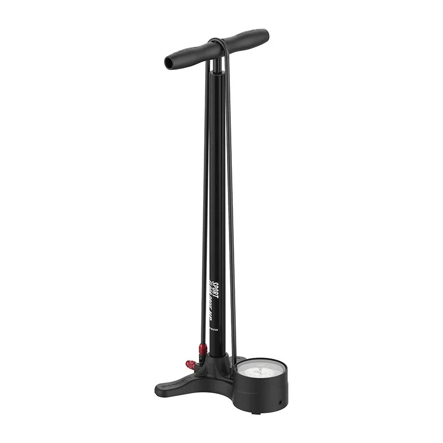 Sport Floor Drive Floor Pump - 3.5" Gauge - ABS Pro Head 220psi Flat BLK - Bicycle Warehouse