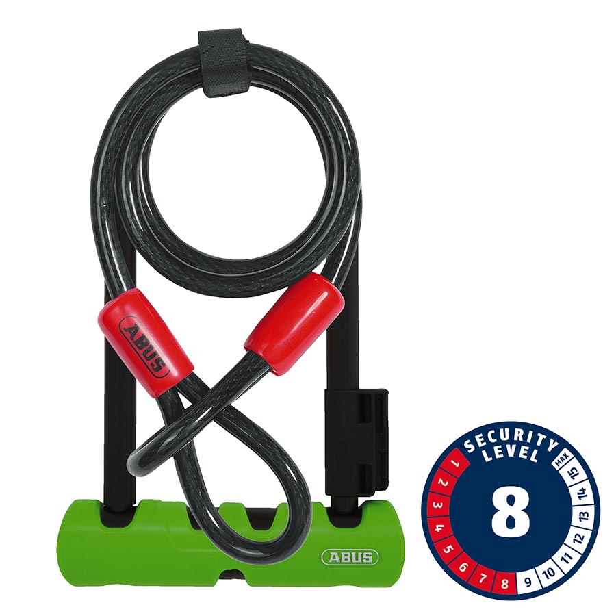 Abus 410K/150HB140 SH Ultra Mini + U-Lock - Green - Bicycle Warehouse