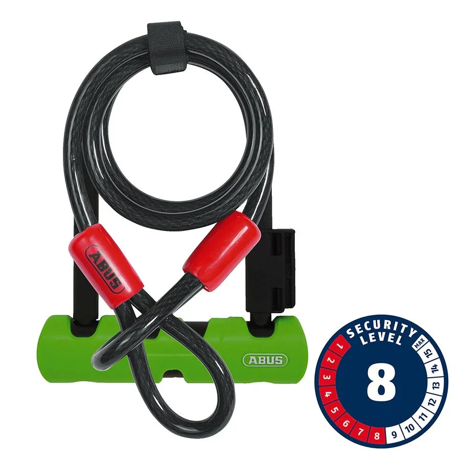 Abus 410K/150HB140 SH Ultra Mini + U-Lock - Green - Bicycle Warehouse