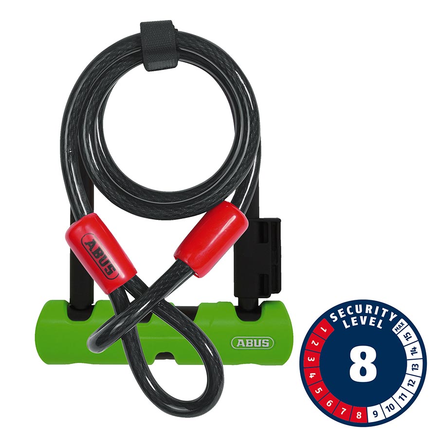 Abus 410K/150HB140 SH Ultra Mini + U-Lock - Green - Bicycle Warehouse