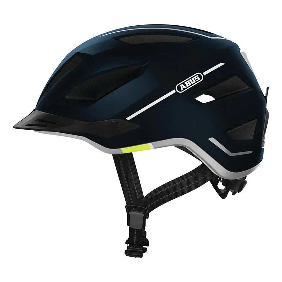 abus pedelec e-bike helmet HYP-E ACE BICYCLE ELECTRIC BIKE Forced Air Cooling Technology ventilation system keeps you cool and confortable with 4 air inlets and 9 air outlets connected with flow channels ABUS HYP-E ACE BICYCLE HELMET