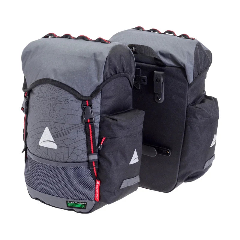 Seymour Oceanweave P35+ Pannier Hook-On 2139 c.i. (Pair) Grey/Black - Bicycle Warehouse