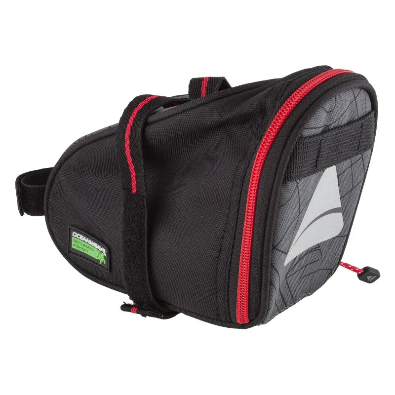 Seymour Oceanweave Wedge 1.3 Bag Velcro Straps 79 c.i. Grey/Black - Bicycle Warehouse