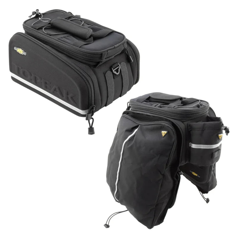 MTS Trunk Bag DXP Rack Bag Expandable Panniers - Strap Mount BLK - Bicycle Warehouse