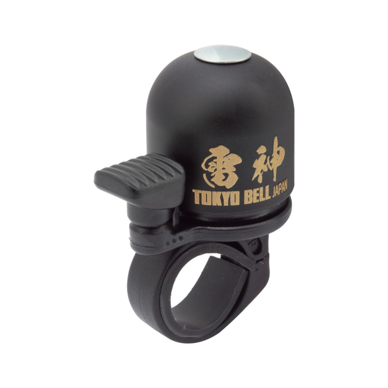 Raijin Brass Bell Matte Black - Bicycle Warehouse