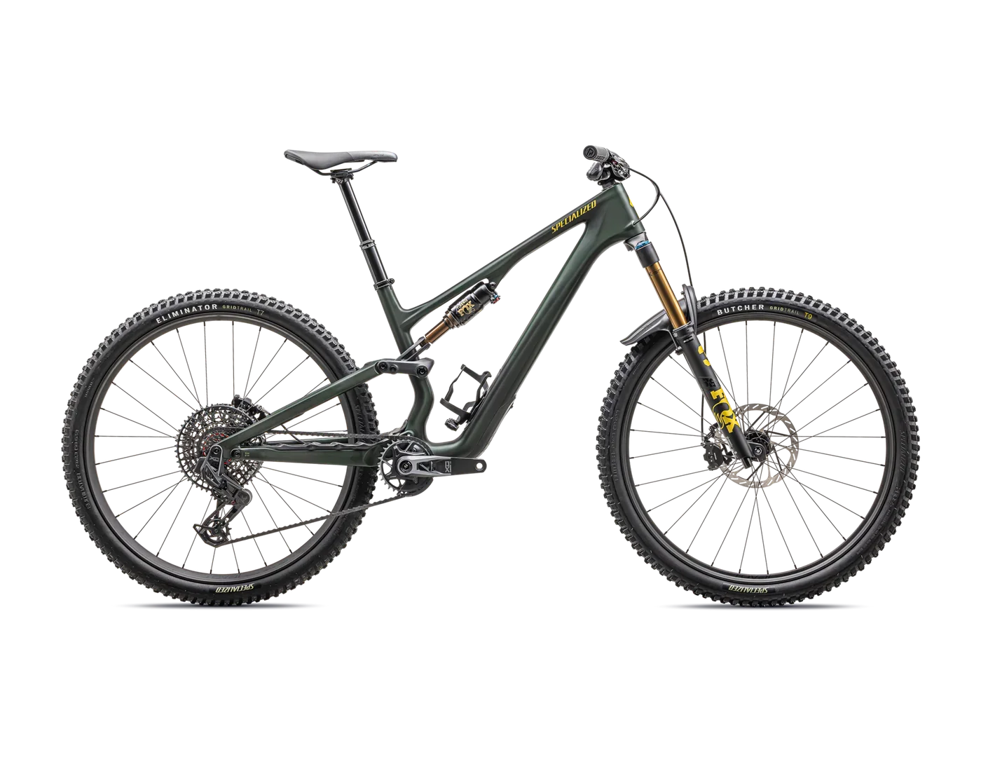 specialized stumpjumper sattelstütze Specialized 2025 Stumpjumper 15 Pro, Satin Green Tint / Gunmetal / Satin Metallic Sulphur / S6