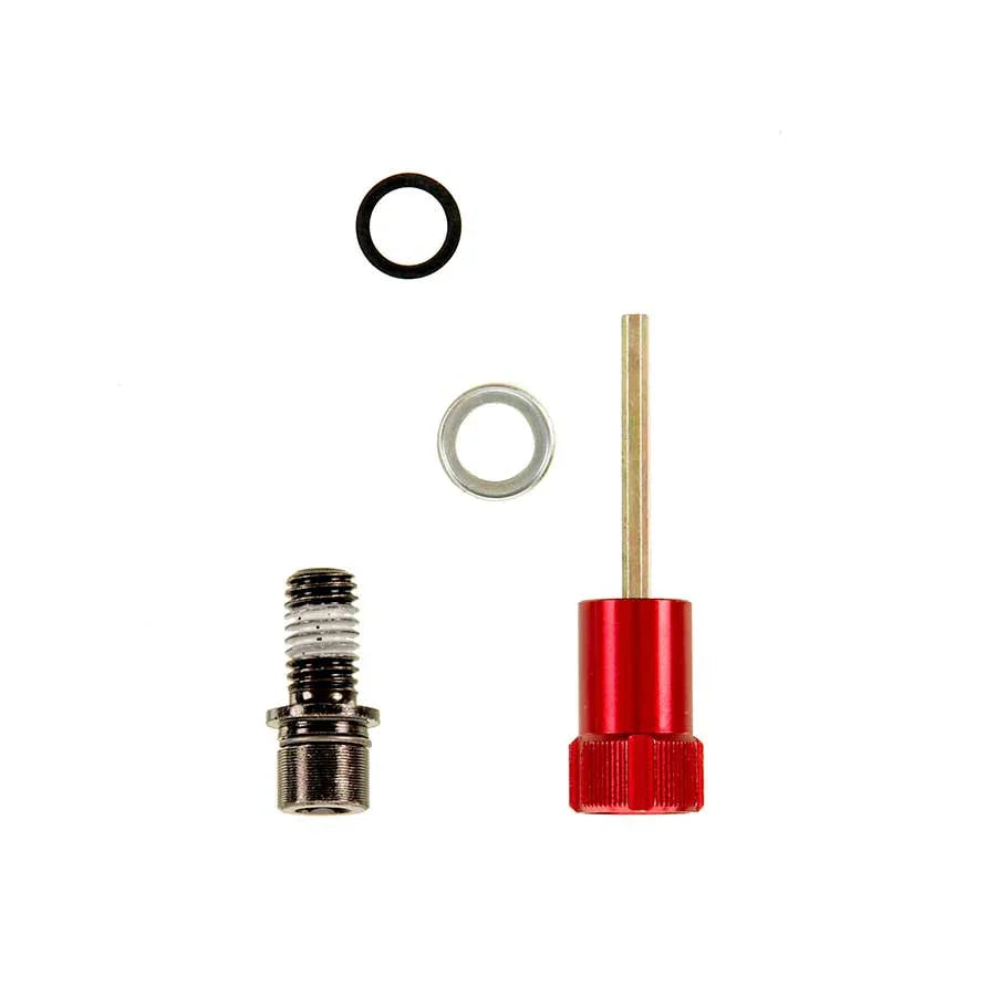 Rebound Adjuster Knob/Bolt Kit Aluminum Red Short - Bicycle Warehouse