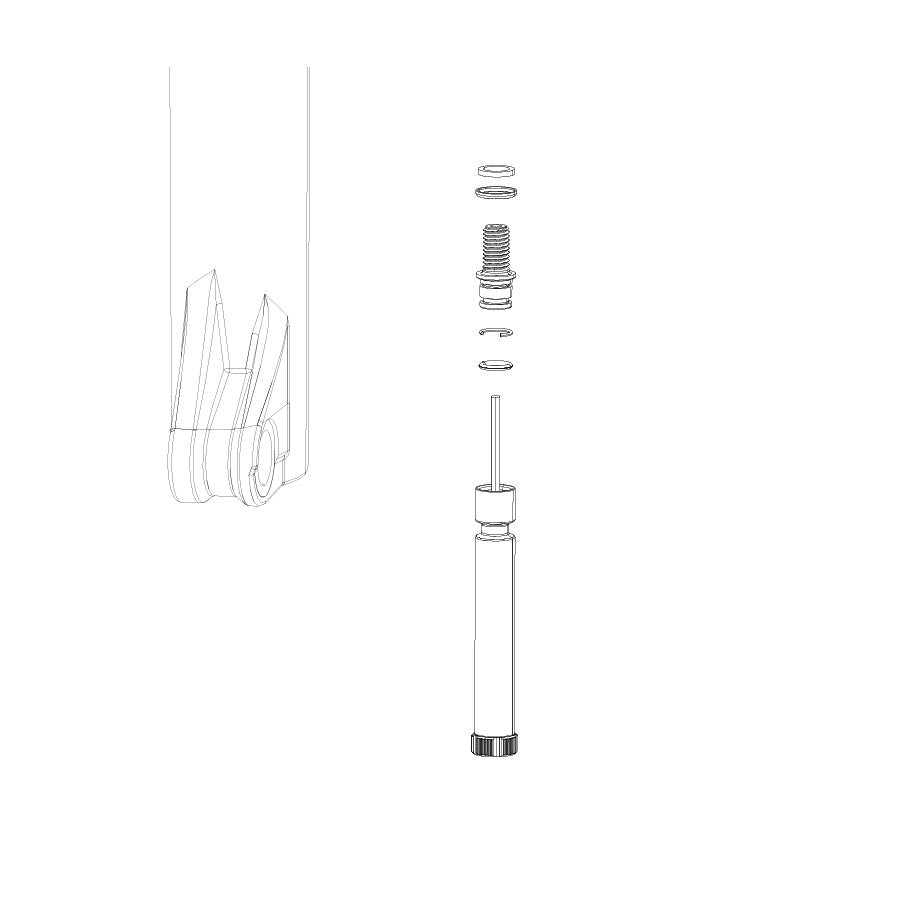 Rebound Adjuster Knob/Bolt Kit 2008-2016 SID / 2012-2016 Reba - Bicycle Warehouse