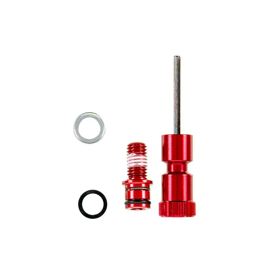 Rebound Long Adjuster Knob/Bolt Kit use some 32mm Maxle lower legks Red - Bicycle Warehouse