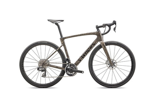 2025 Specialized roubaix S-Works etap bike gloss taupe/gunmetal strata/charcoal 44 - Bicycle Warehouse