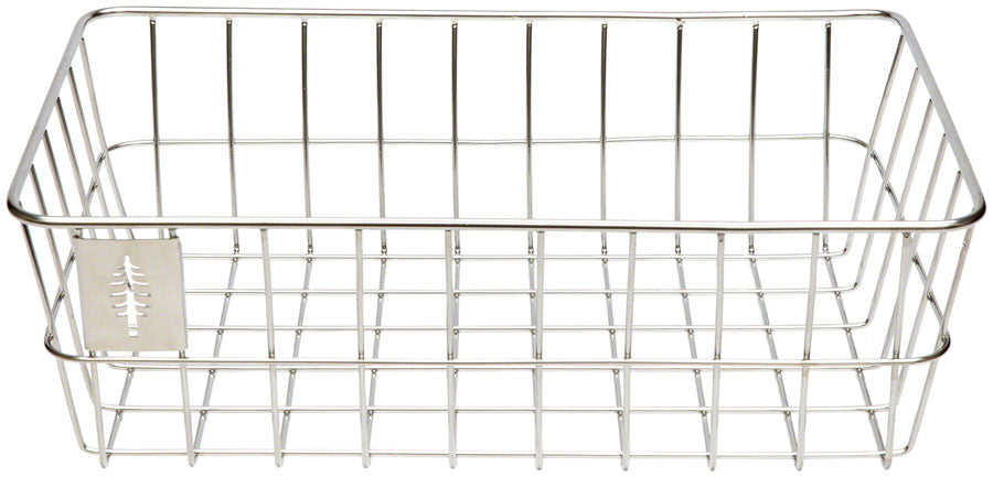 Timber to Town ZigZag Basket - Silver Medium - Bicycle Warehouse
