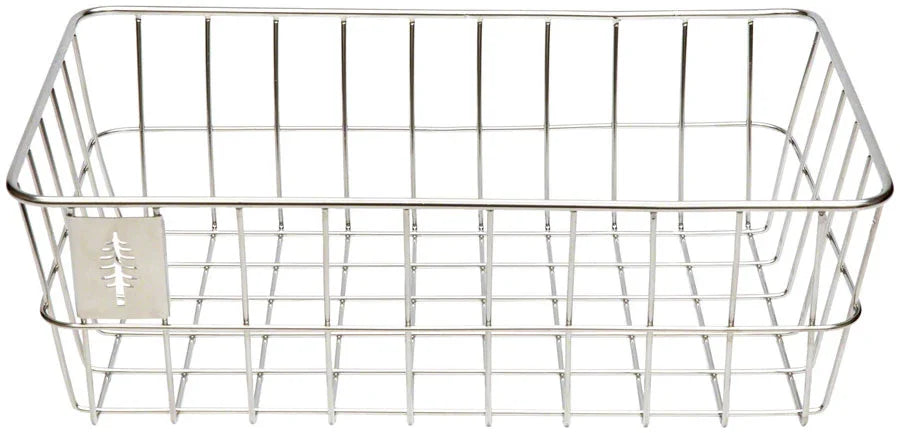 Timber to Town ZigZag Basket - Silver Medium - Bicycle Warehouse