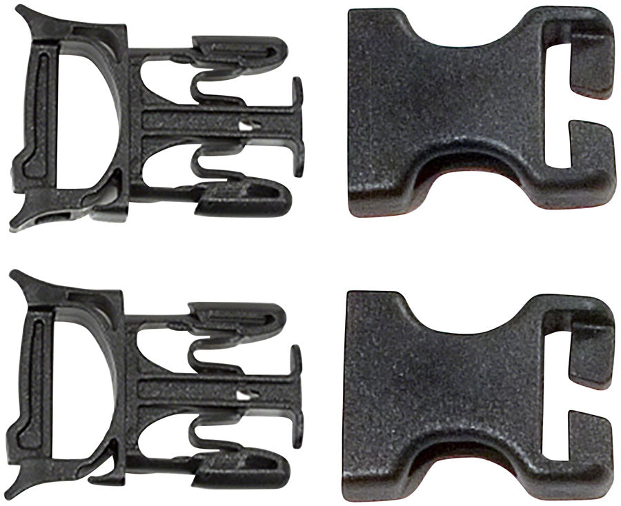 Repair Buckles Fits 25mm Straps. Male Female Buckle Set sold in pairs BLK - Bicycle Warehouse