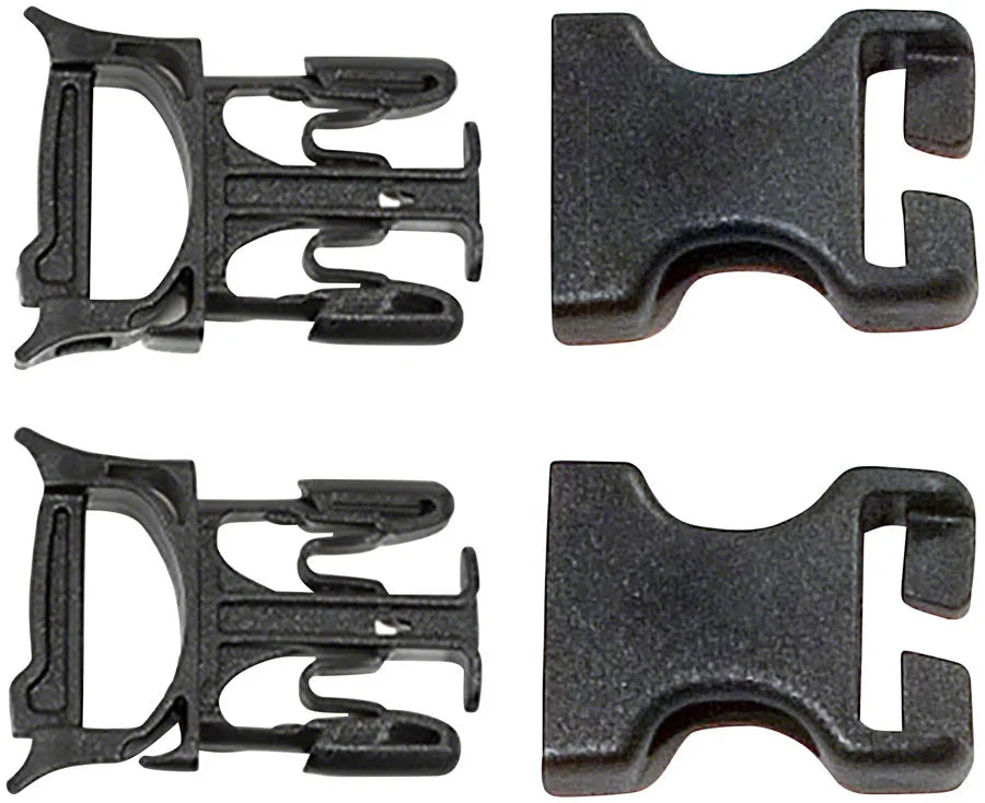 Repair Buckles Fits 25mm Straps. Male Female Buckle Set sold in pairs BLK - Bicycle Warehouse