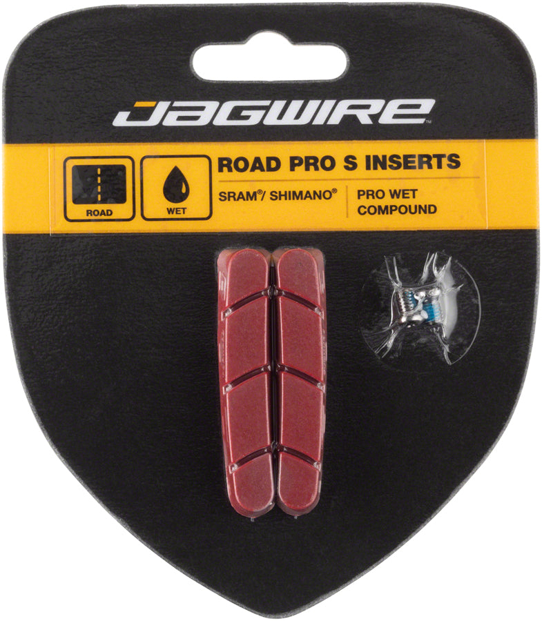 Road Pro S Brake Pad Inserts for Wet Conditions SRAM/Shimano Red - Bicycle Warehouse