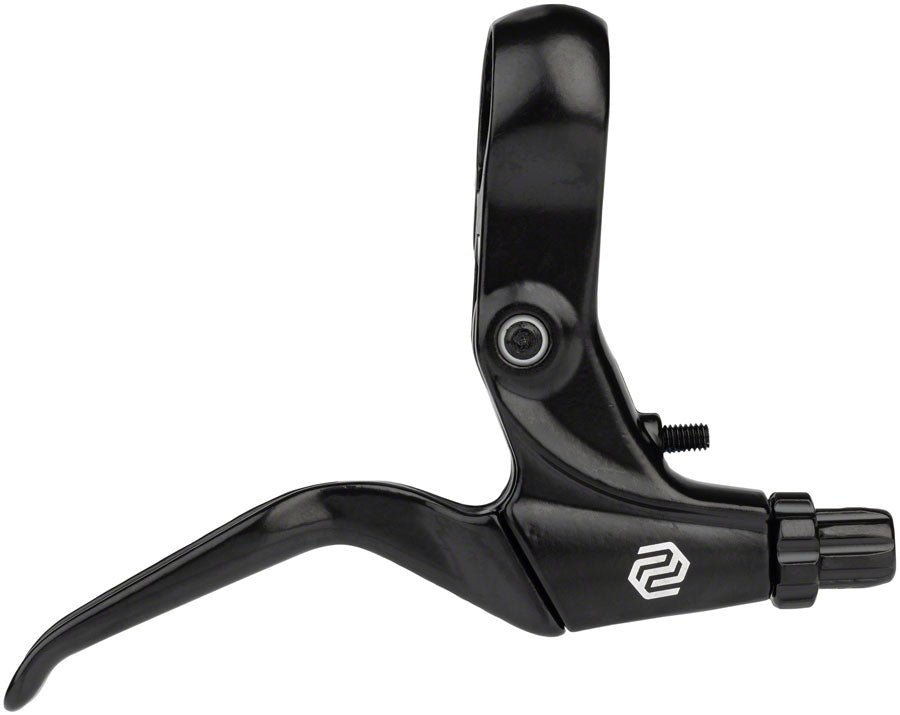 XL-378 Brake Lever Set - Long Pull 2-Finger Tooled Reach Adjust For Linear Pull Brakes BLK - Bicycle Warehouse