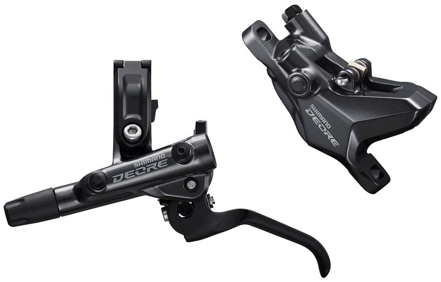 Deore BL-M6100/BR-M6100 Disc Brake Lever - Front Hydraulic Resin Pads Gray - Bicycle Warehouse