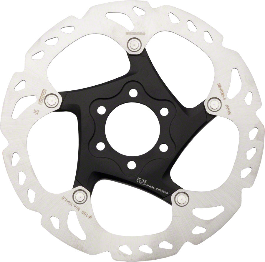 Deore XT SM-RT86-S2 Disc Brake Rotor - 160mm 6-Bolt Silver/Black - Bicycle Warehouse