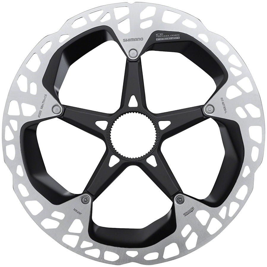 XTR RT-MT900-L Disc Brake Rotor - 203mm Center Lock Silver/Black - Bicycle Warehouse